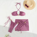 Damen Triangel-Bikini mit eleganter Rock-Überwurf R&B