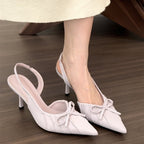 Damen Slingback-Pumps mit zartem Schleifen-Detail und elegantem Absatz R&B