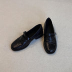 Damen Elegante Mokassins mit dekorativem Riemchen