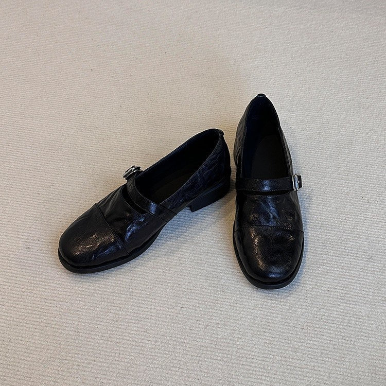 Damen Elegante Mokassins mit dekorativem Riemchen