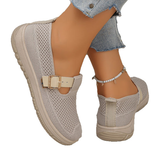 Damen atmungsaktive Schnürschuhe mit sportlichem Design und komfortablem Fußbett R&B