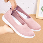 Damen Elastische Slip-On Freizeitschuhe