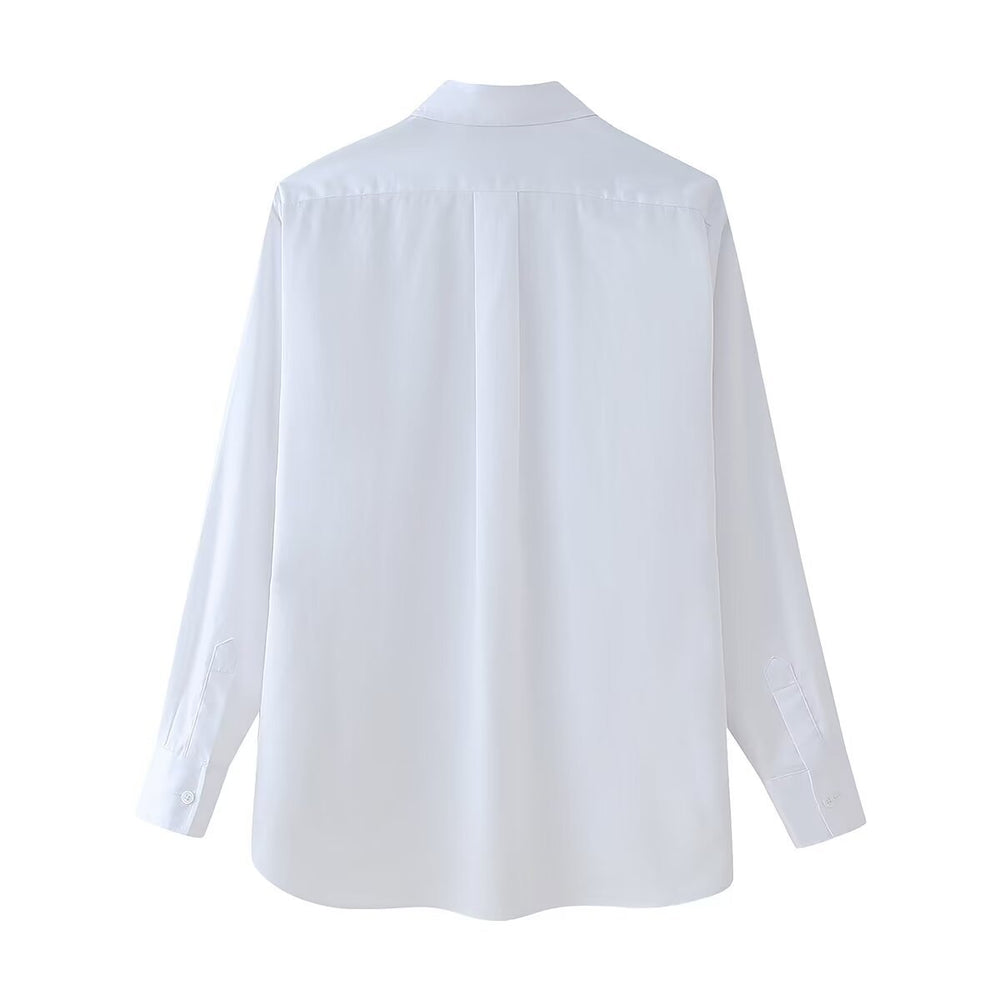 Damen geschickt gestaltete Bluse mit floralen Applikationen R&B