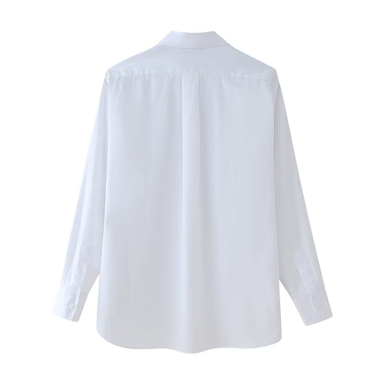 Damen geschickt gestaltete Bluse mit floralen Applikationen R&B