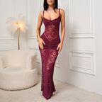 Damen Spitzen-Maxikleid mit raffiniertem Design R&B