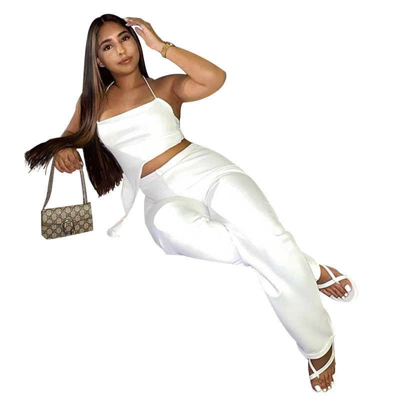 Damen asymmetrisches Crop-Top mit feinem Rippdesign und tiefem Ausschnitt R&B
