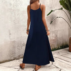 Damen Sommerliches Maxikleid mit buntem Blattdruck R&B