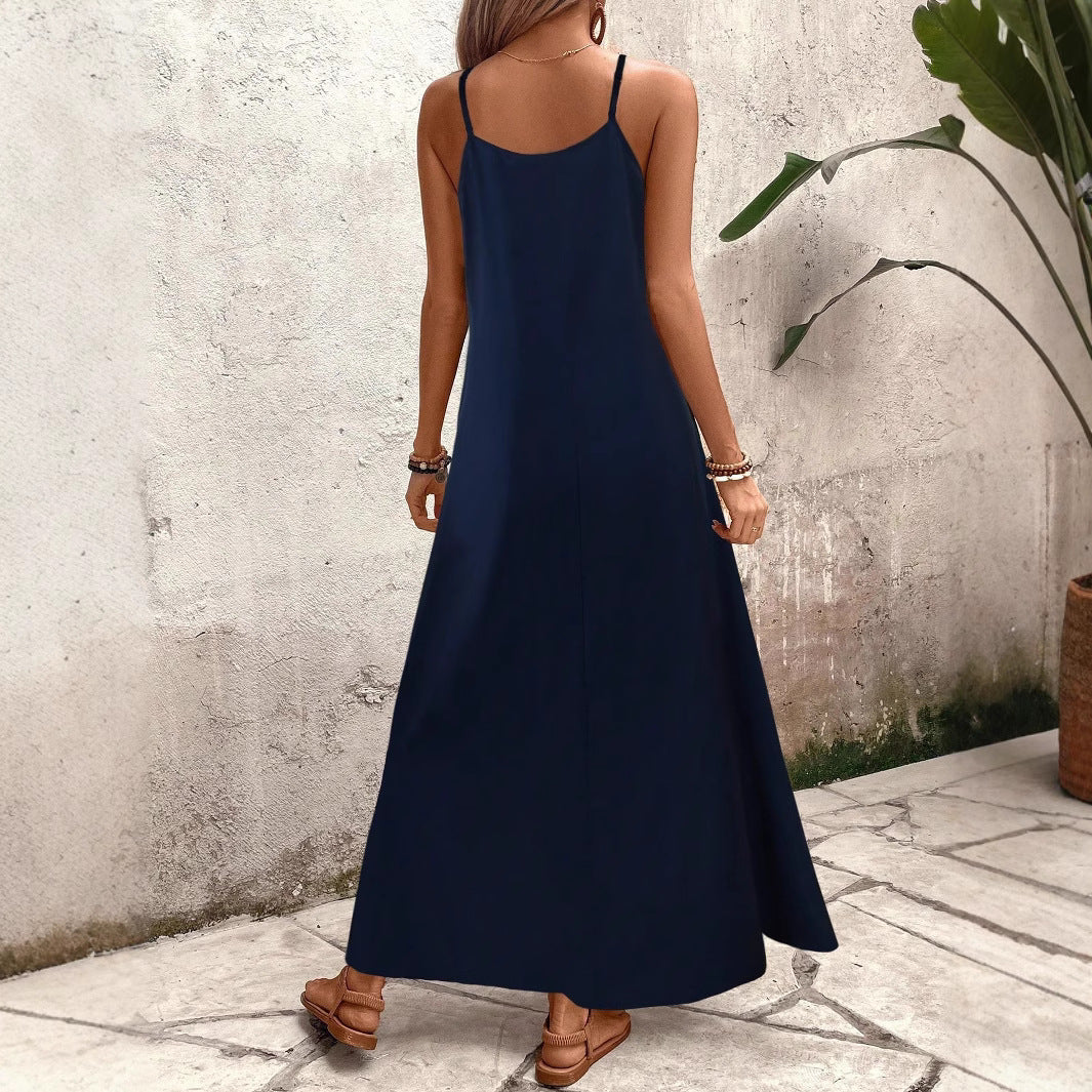 Damen Sommerliches Maxikleid mit buntem Blattdruck R&B
