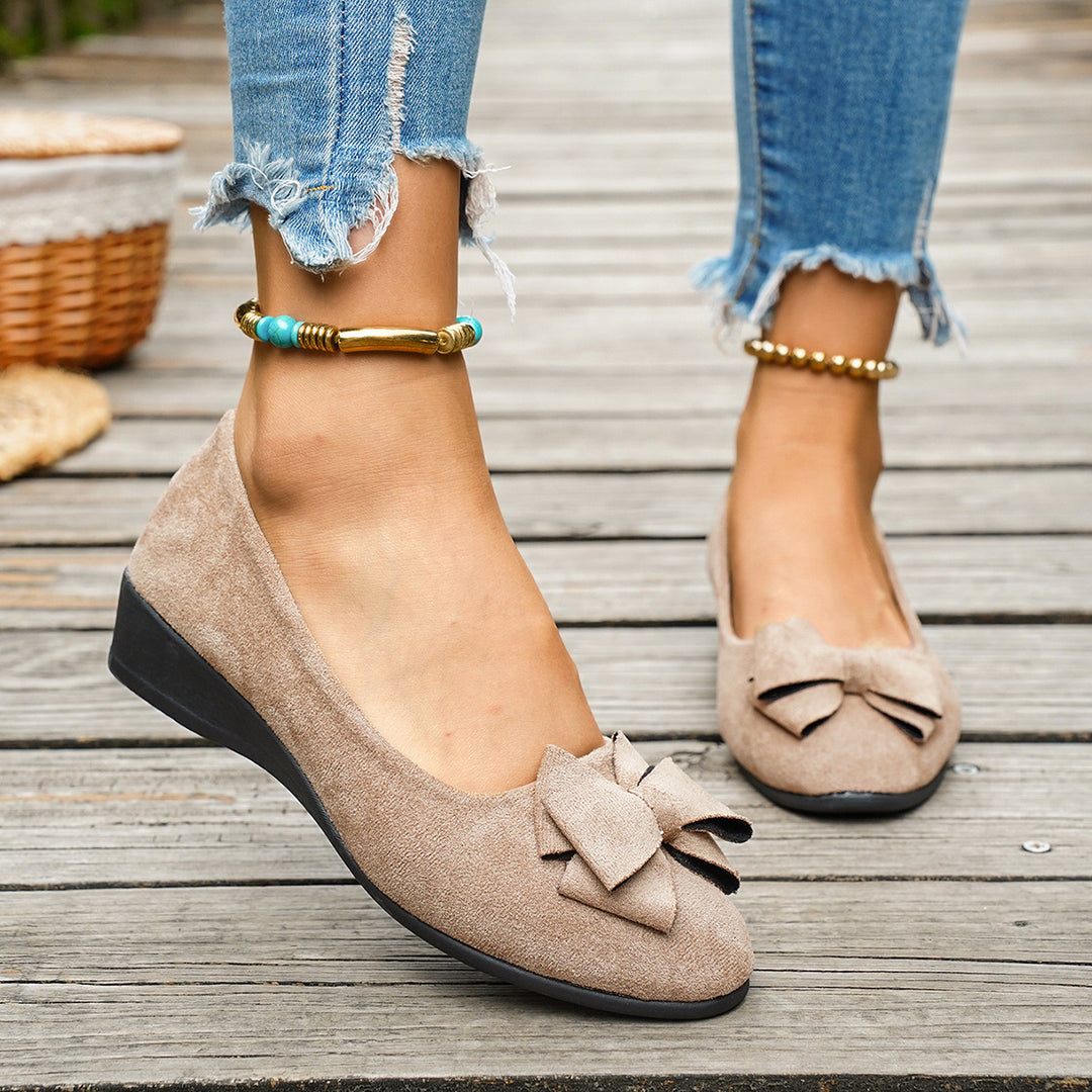 Damen Klassische Ballerinas aus weichem Wildleder R&B