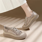 Damen modische und bequeme Freizeit-Schuhe mit elastischen Schnürsenkeln R&B