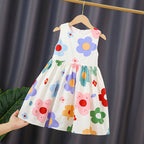 Mädchen Sommerkleid mit buntem Punkten-Design R&B