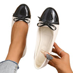 Damen Ballerinas mit eleganter Farbblockgestaltung und zartem Schleifen-Detail R&B