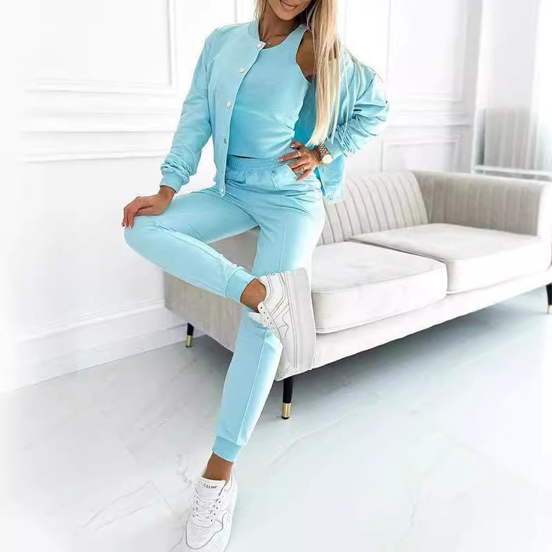 Damen Freizeit-Jogginganzug mit schickem Schnitt und elastischem Bund R&B