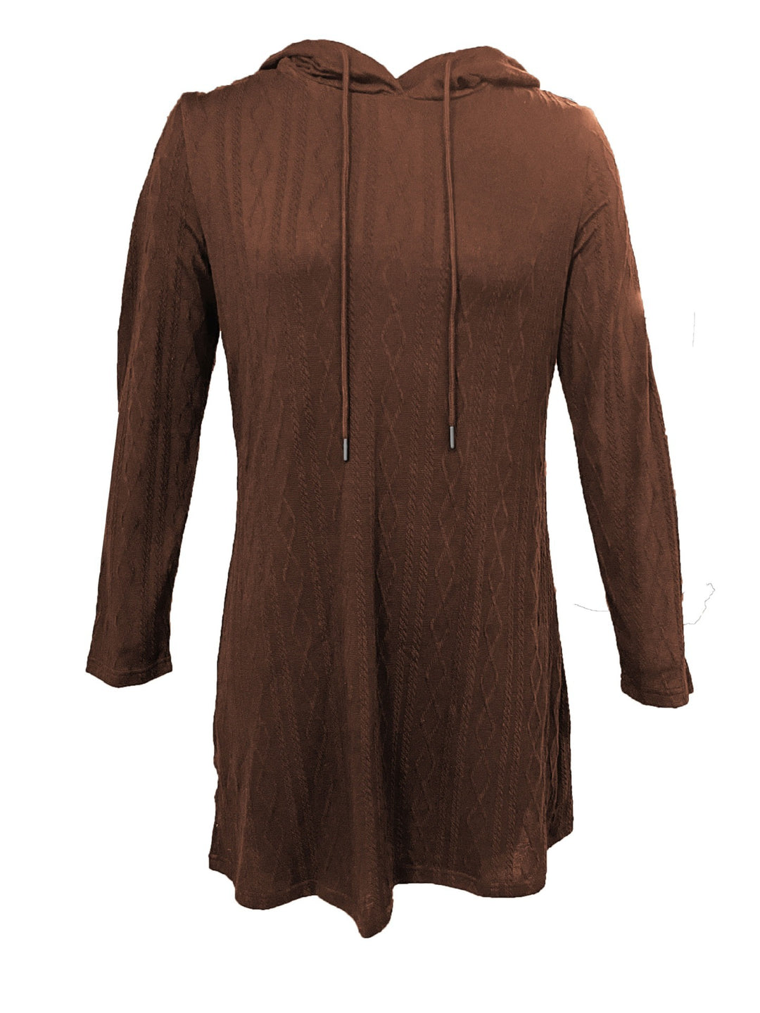 Damen Kapuzenkleid mit strukturiertem Strickmuster und lässigem Schnitt R&B