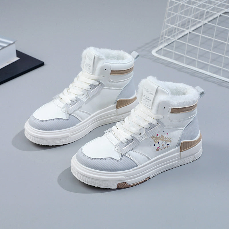 Damen Hohe Sneakers mit kuscheligem Innenfutter und modischem Akzent R&B