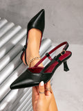 Damen Slingback-Pumps mit spitzem Zehenbereich und komfortablem Absatz R&B