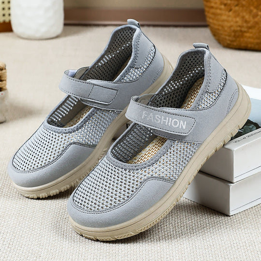 Damen luftige Leichtgewicht Sneakers mit Klettverschluss R&B