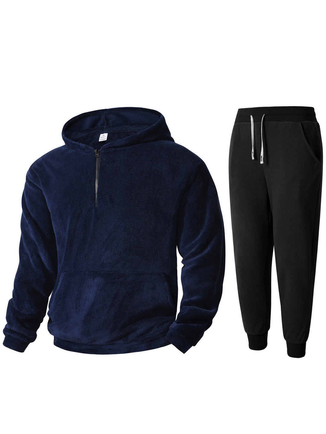 Herren kuscheliges Fleece-Hoodie und Jogginghose Set R&B