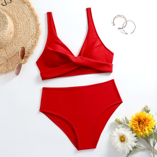 Damen Hochschnitt Bikini-Set R&B