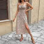 Damen Maxikleid mit Floralprint und verstellbaren Trägern R&B