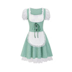 Damen Dirndlkleid mit traditionellem Karomuster und romantischen Rüschendetails R&B
