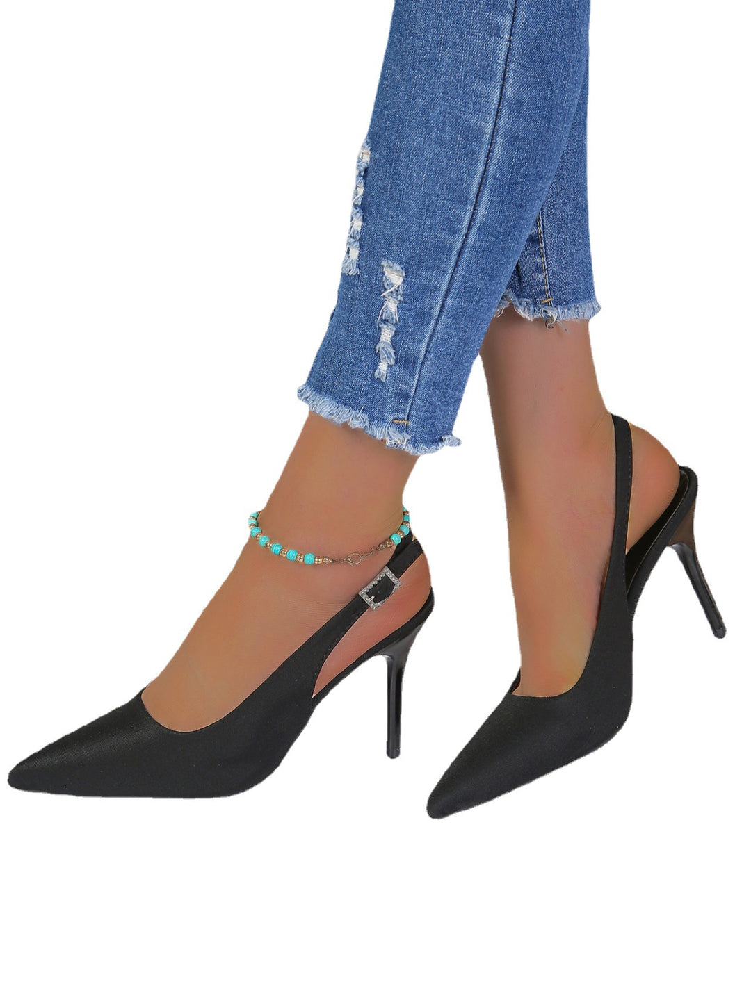 Damen Slingback Pumps mit elegantem Spitzer und feinem Material R&B