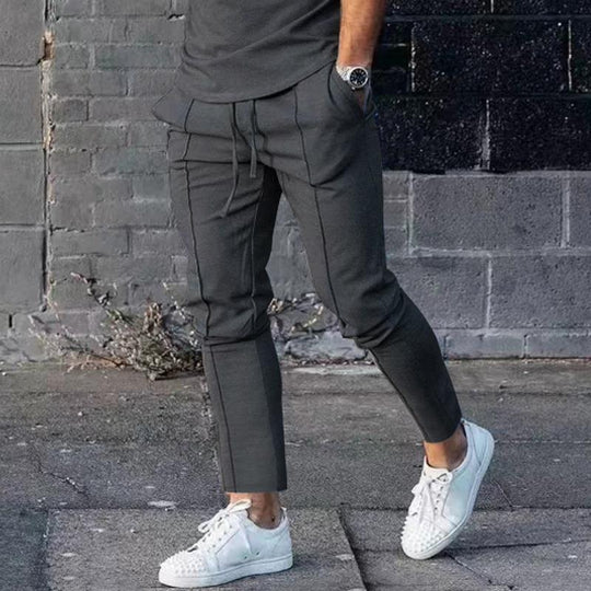 Herren sportliche Freizeithosen mit modischen Details R&B