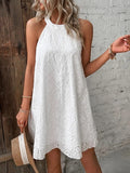 Damen Sommerliches Strandkleid mit floralen Stickereien R&B