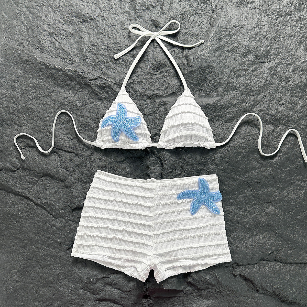 Damen Bikini mit Rüschendesign und bezaubernden Applikationen R&B