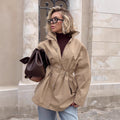 Damen urbane Übergangsjacke mit taillierbarem Kordelzug R&B