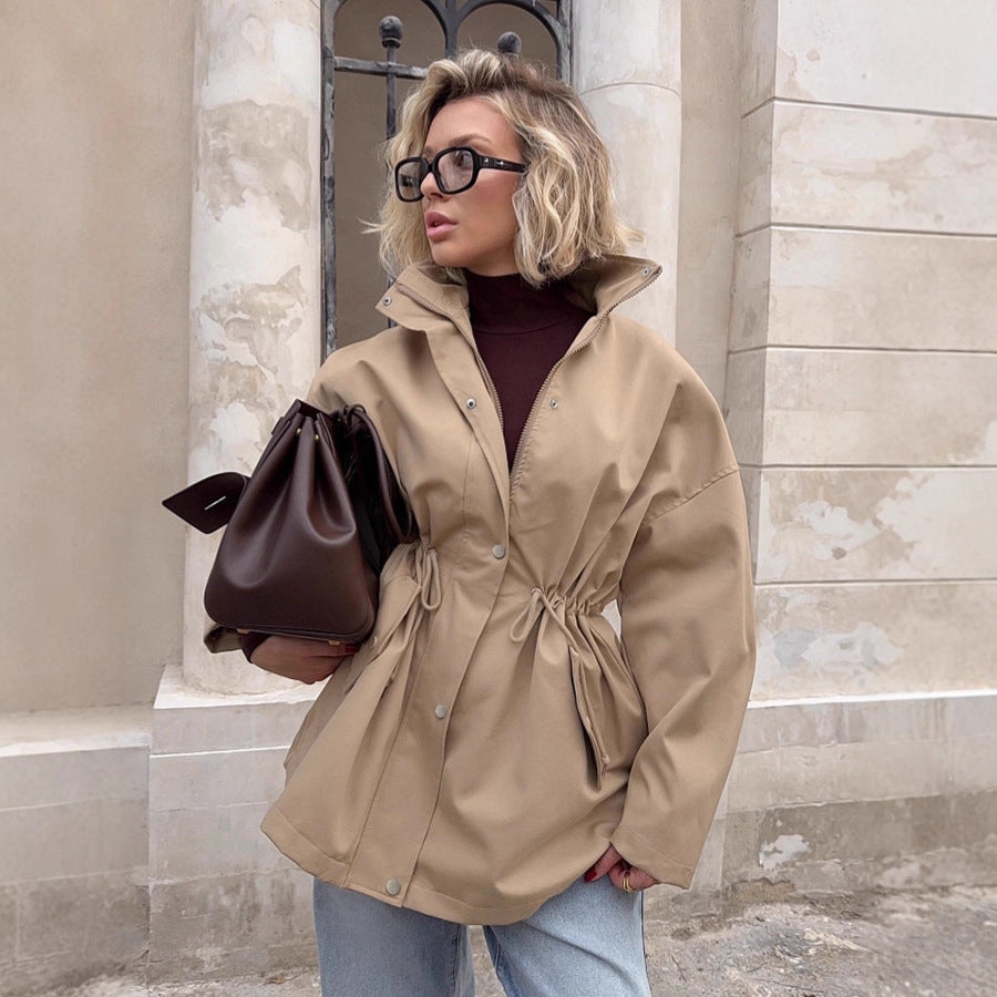Damen urbane Übergangsjacke mit taillierbarem Kordelzug R&B