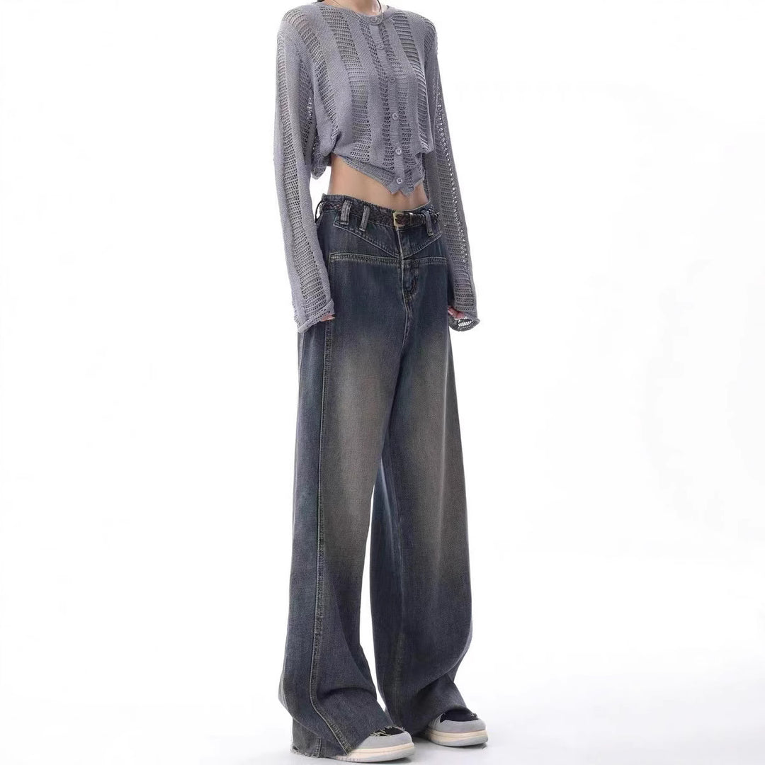 Damen Oversized Jeans mit lässigem Schnitt und hoher Taille R&B