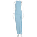 Damen Maxikleid mit fesselndem Drapierungsdesign und elegantem Schlitz R&B
