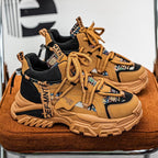 Damen Sportliche High-Top Sneakers mit farbenfrohem Muster und rutschfester Sohle