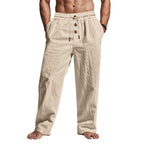 Herren lässige Freizeithose mit verstellbarem Kordelzug und praktischen Seitentaschen R&B