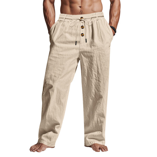 Herren lässige Freizeithose mit verstellbarem Kordelzug und praktischen Seitentaschen R&B