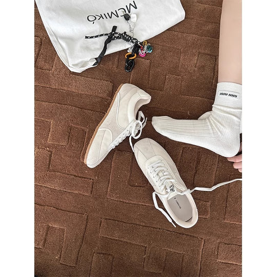 Damen sportliche Sneakers aus hochwertigem Wildleder und atmungsaktiver Mesh-Oberfläche R&B