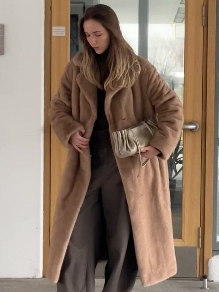 Damen kuscheliger und eleganter Mantel R&B
