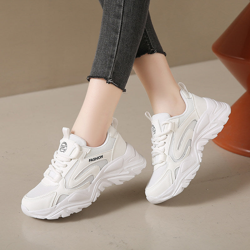 Damenmodische Sport-Sneaker mit atmungsaktiver Mesh-Oberfläche und stoßdämpfender Sohle R&B