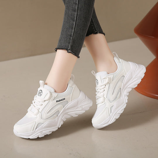 Damenmodische Sport-Sneaker mit atmungsaktiver Mesh-Oberfläche und stoßdämpfender Sohle R&B