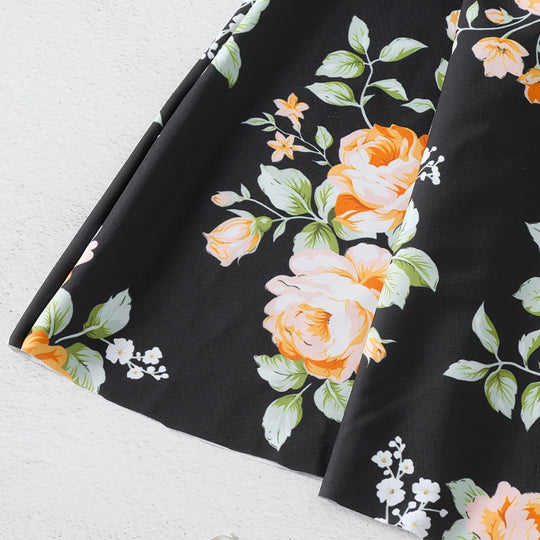 Damen Einteiler Badeanzug mit Rüschendetails und floralem Design R&B