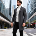 Herren eleganter Wollmantel R&B