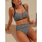 Damen Hochtailliertes Bikiniset mit elegantem Ringdetail R&B