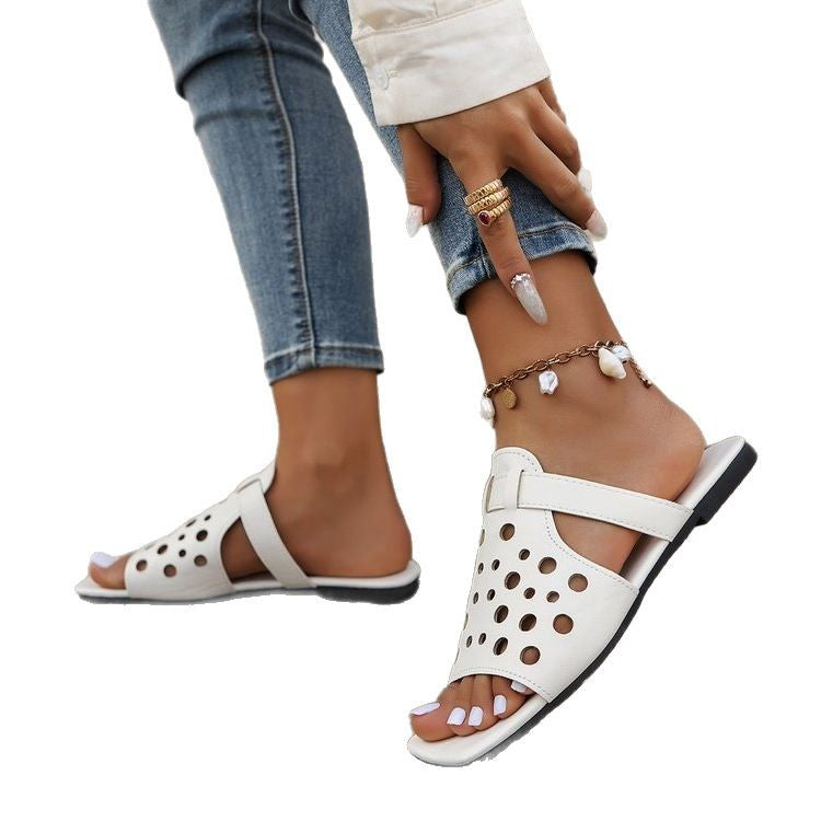 Damen bequeme Open-Toe Sandalen mit atmungsaktiven Lüftungsöffnungen R&B