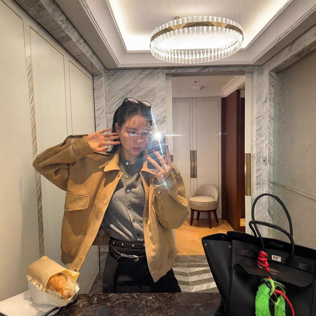 Damen lässige Oversize-Jacke R&B