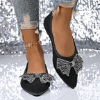 Damen Ballerinas mit funkelnden Strass-Schleifen R&B