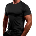 Herren Sportliches Basic T-Shirt aus atmungsaktiver Baumwolle