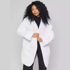 Damen Oversized Strickjacke mit großen Taschen und bequemen Rippenärmeln R&B