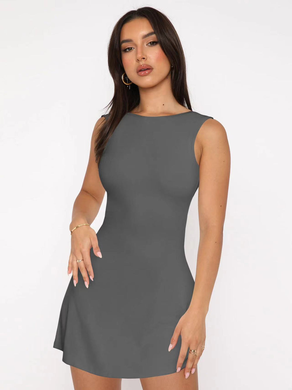 Damen Figurbetontes Minikleid aus hochwertigem Jersey R&B
