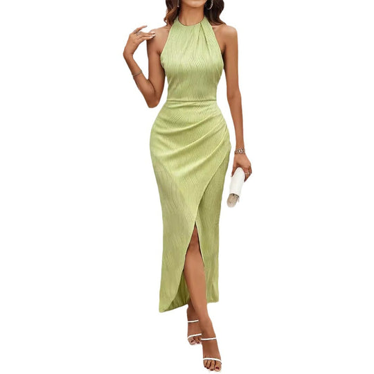 Damen Maxikleid mit raffiniertem Wickel-Design und hohem Schlitz R&B